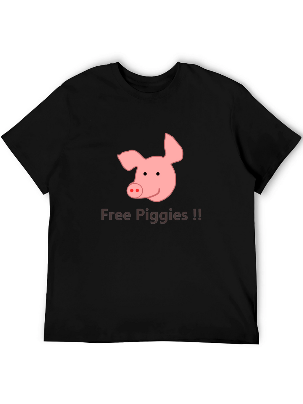 Free Piggies Black T-Shirt