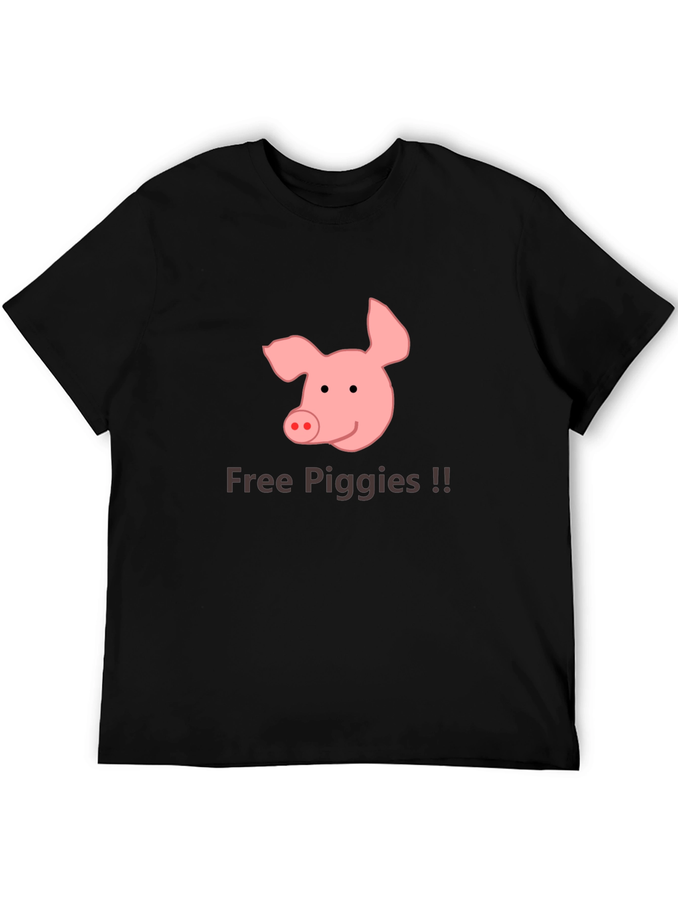 Free Piggies Black T-Shirt