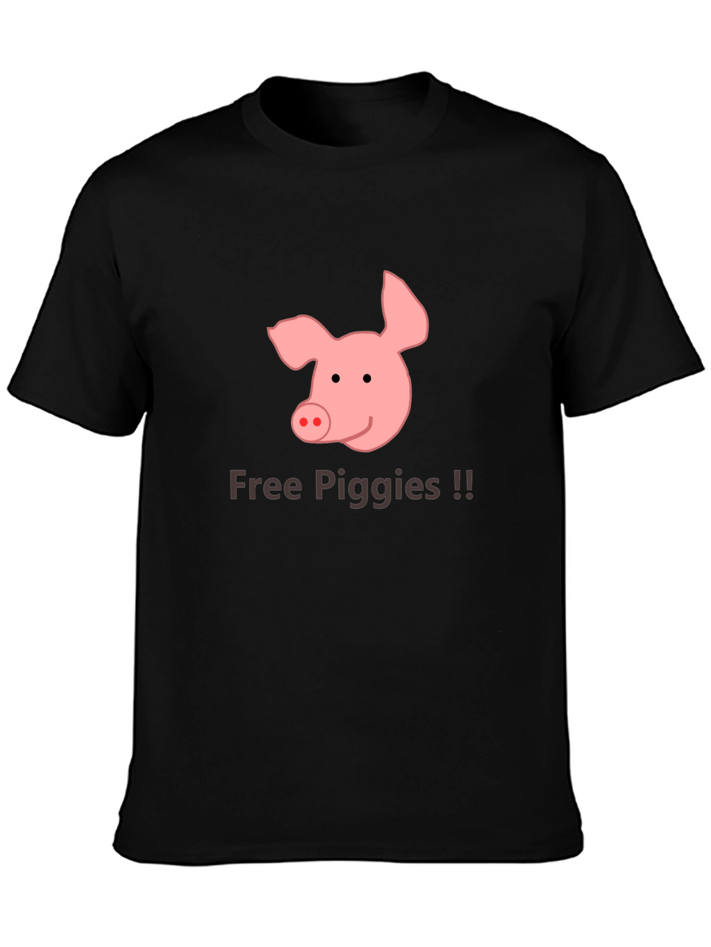 Free Piggies Black T-Shirt