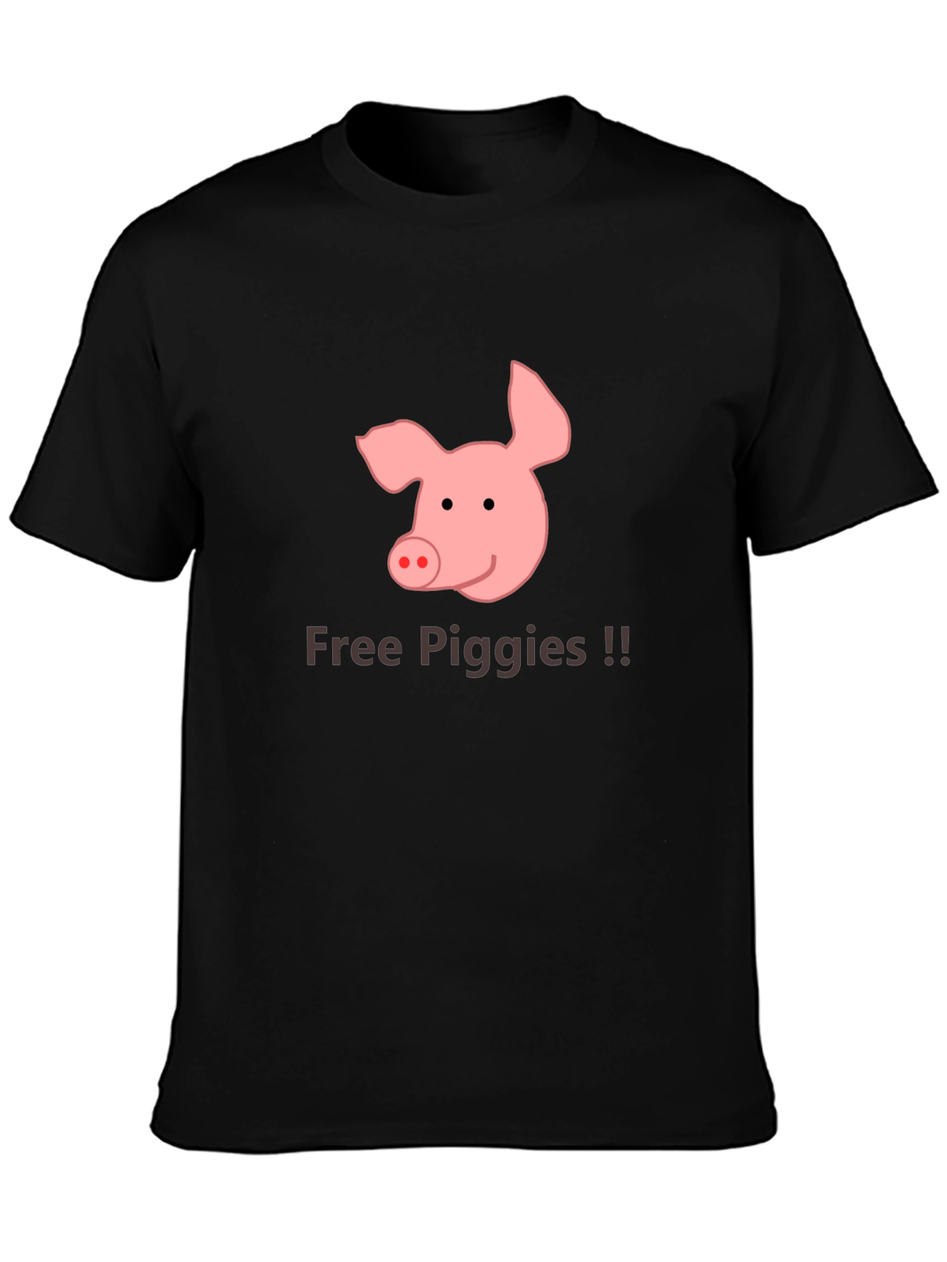 Free Piggies Black T-Shirt