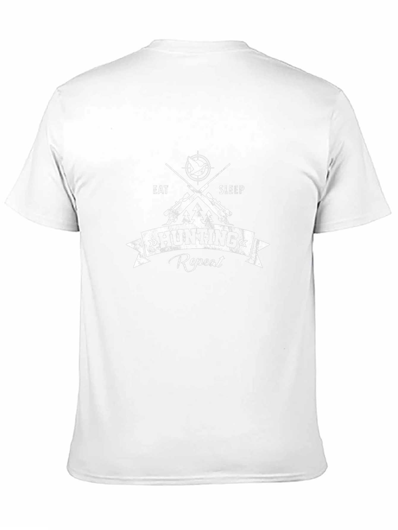 Hunting Eat Sleep Repeat Black Graphic T-Shirt
