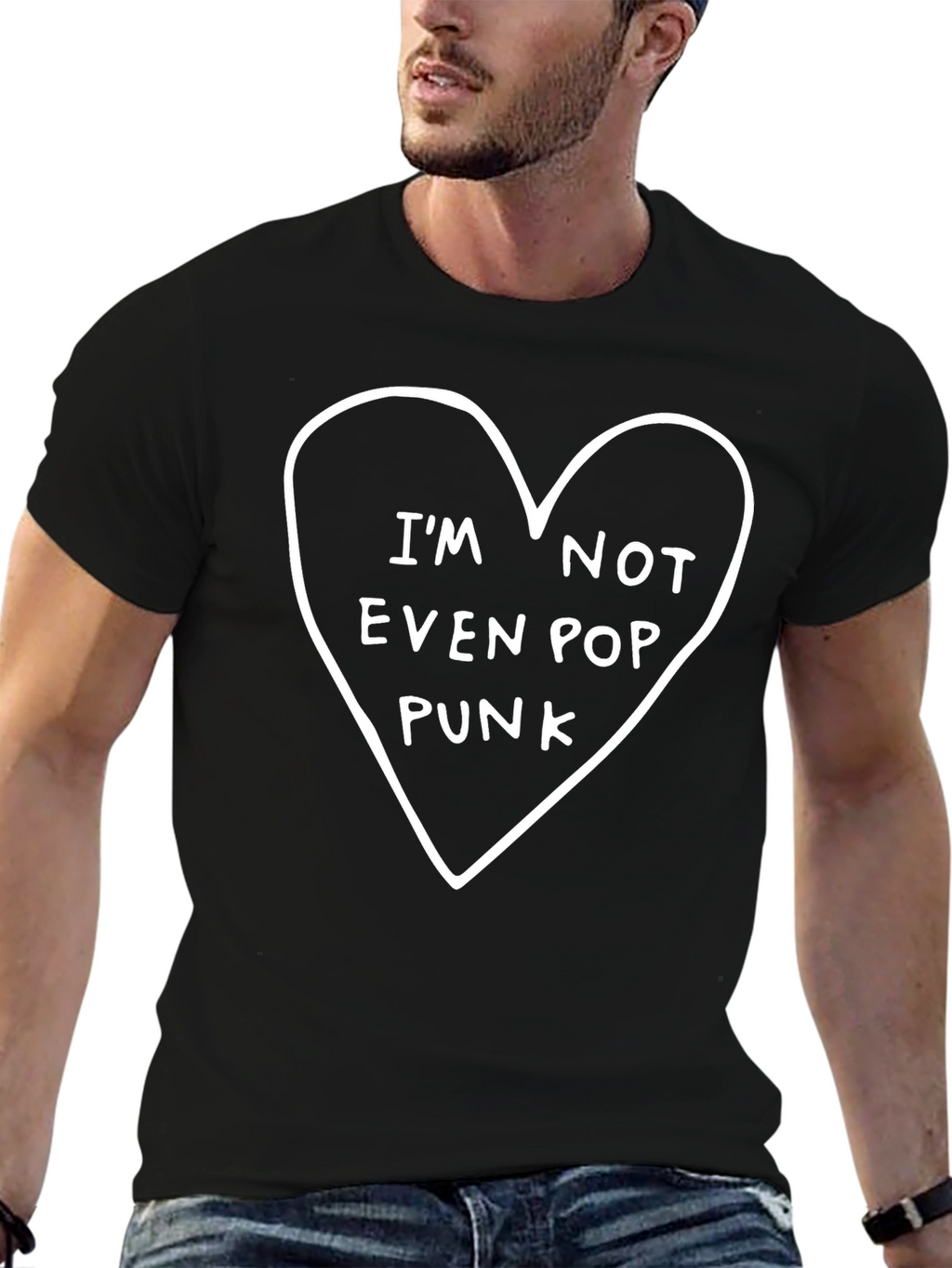Im Not Even Pop Punk Black Graphic Tee