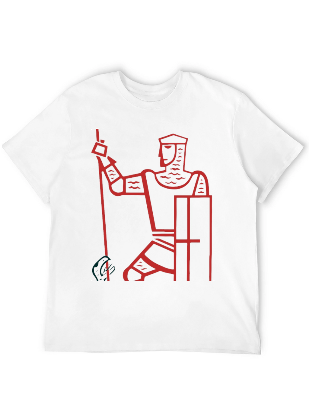 Knight Graphic Tee - Black Cotton Casual T-Shirt