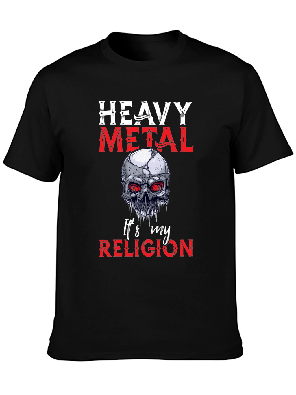 Heavy Metal Religion Skull Graphic Tee