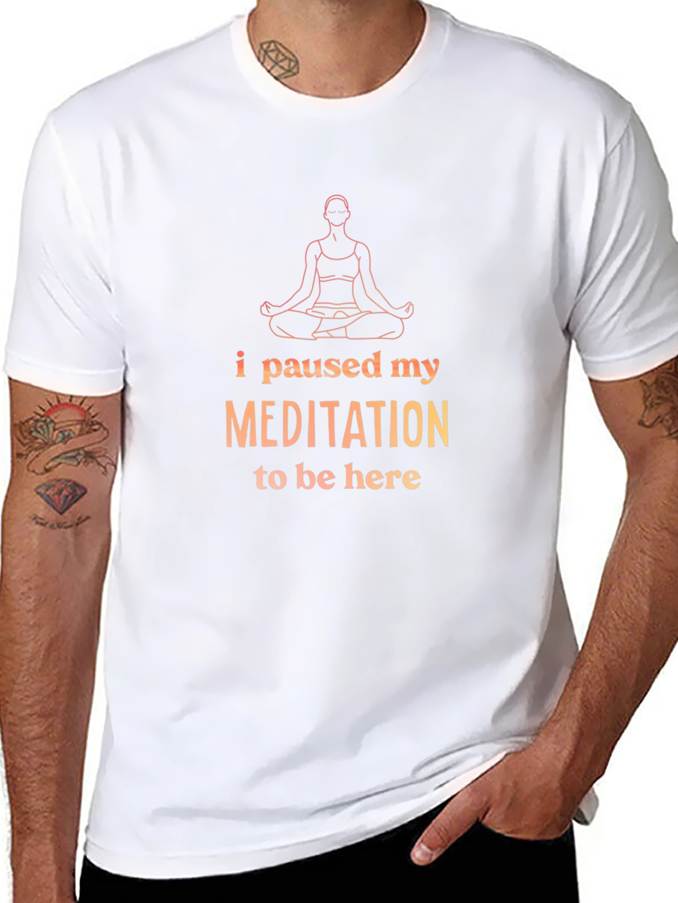 Meditation Humor Tee - Relaxed Fit