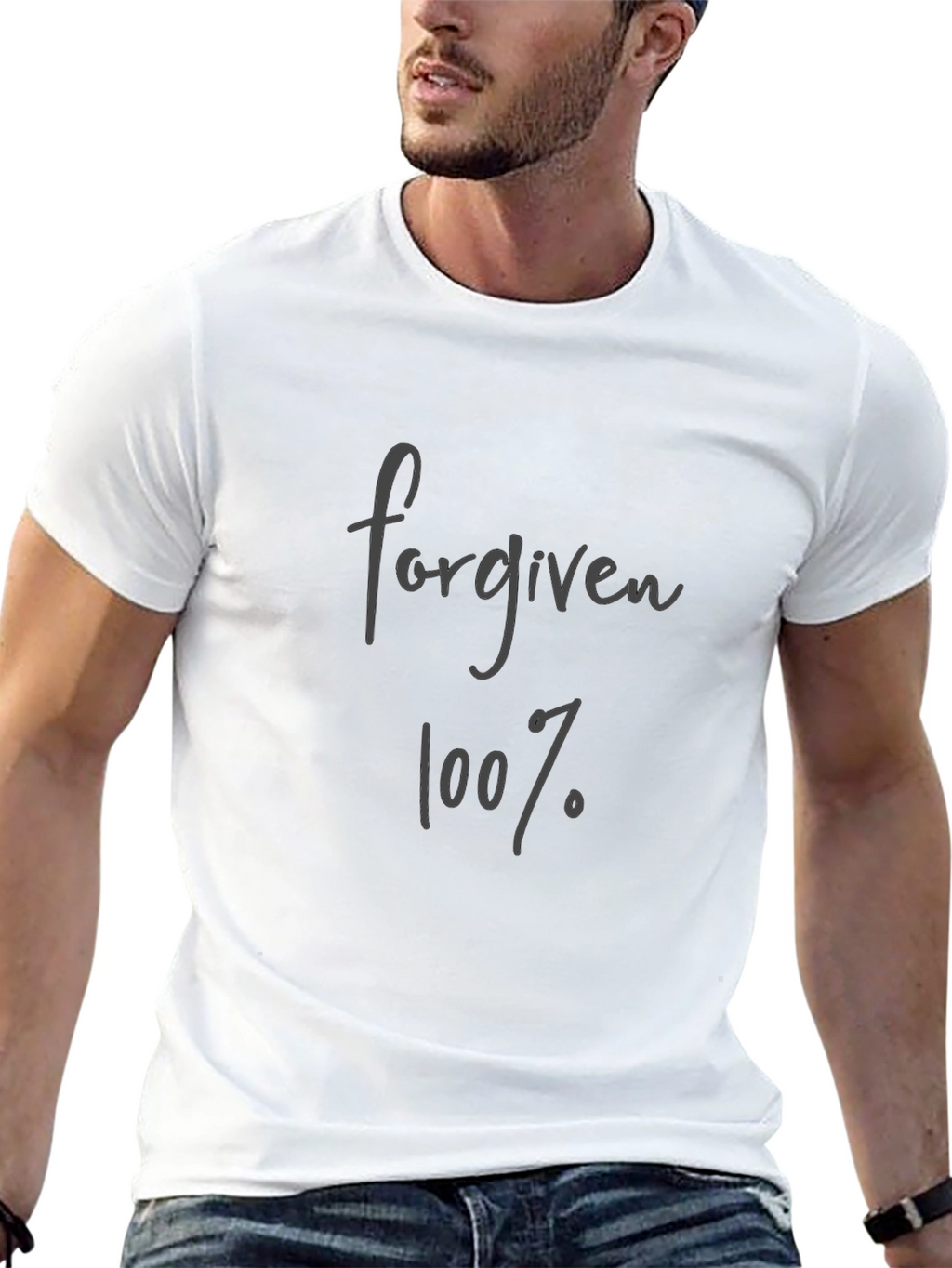 Forgiven 100% Black T-Shirt