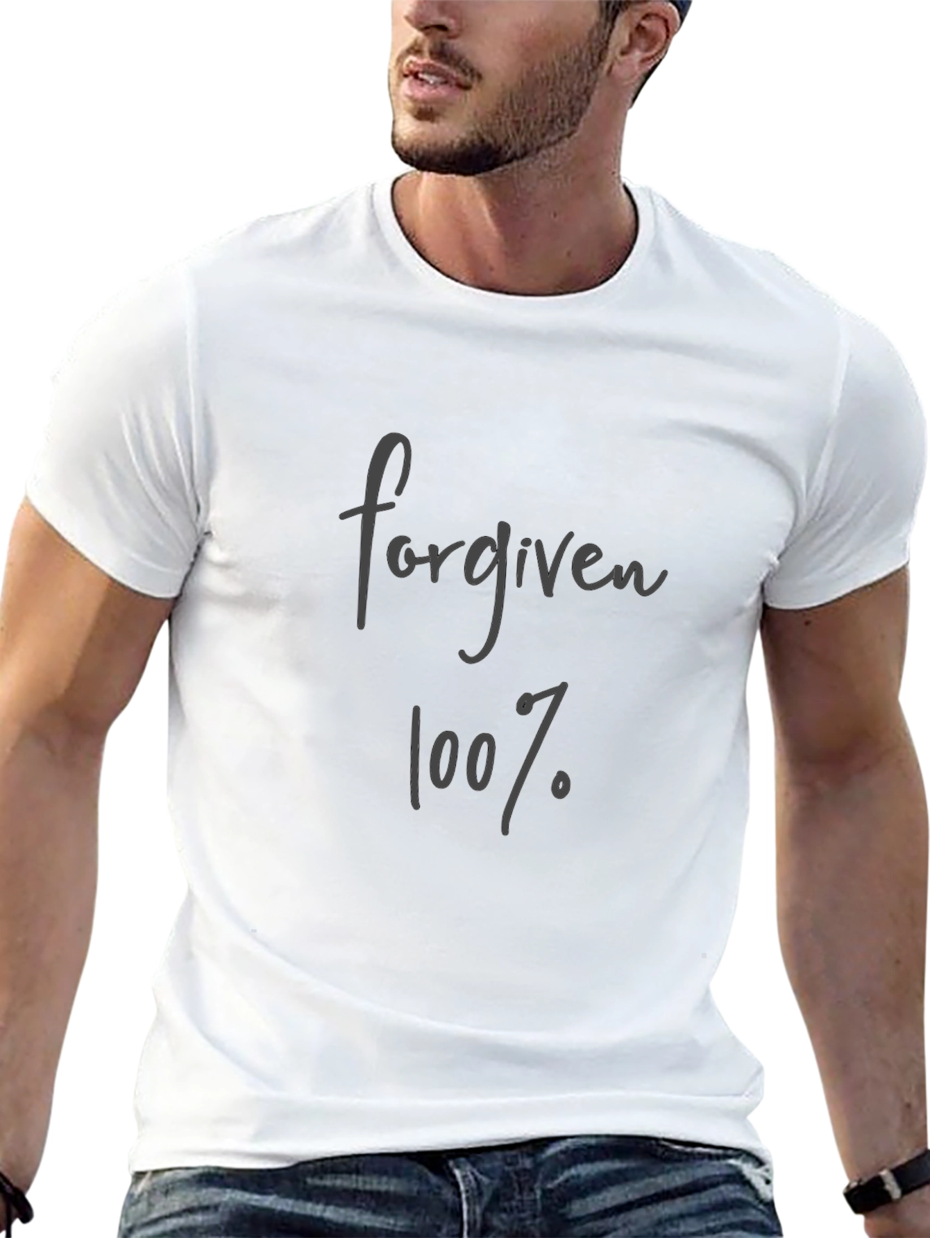 Forgiven 100% Black T-Shirt