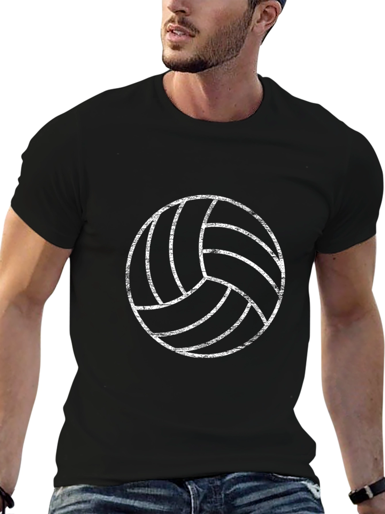Volleyball Graphic Tee - Black