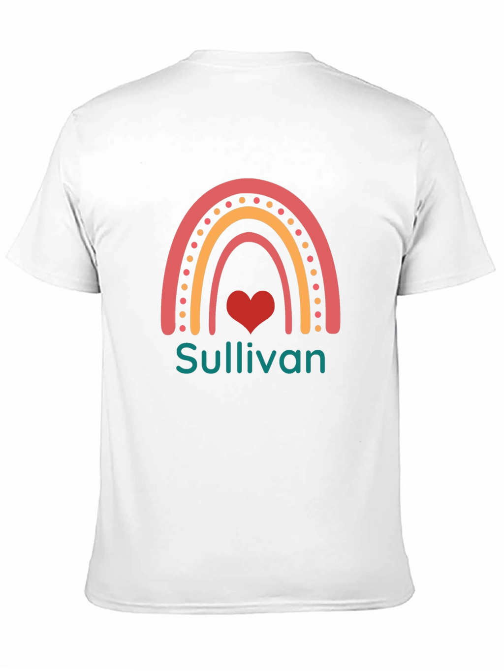 Sullivan Rainbow Heart Graphic Black T-Shirt