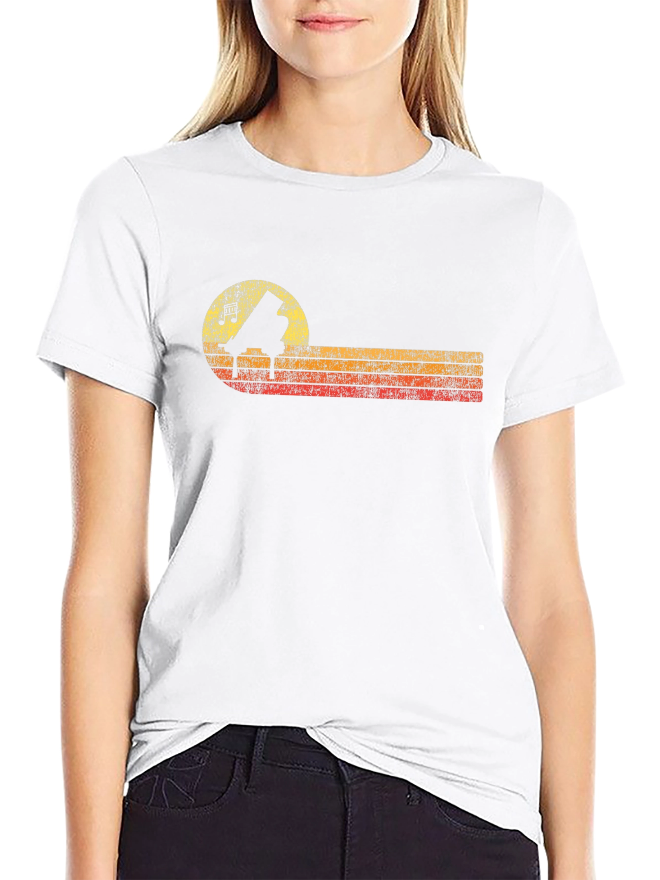 Retro Piano T-Shirt - Music Lover Tee