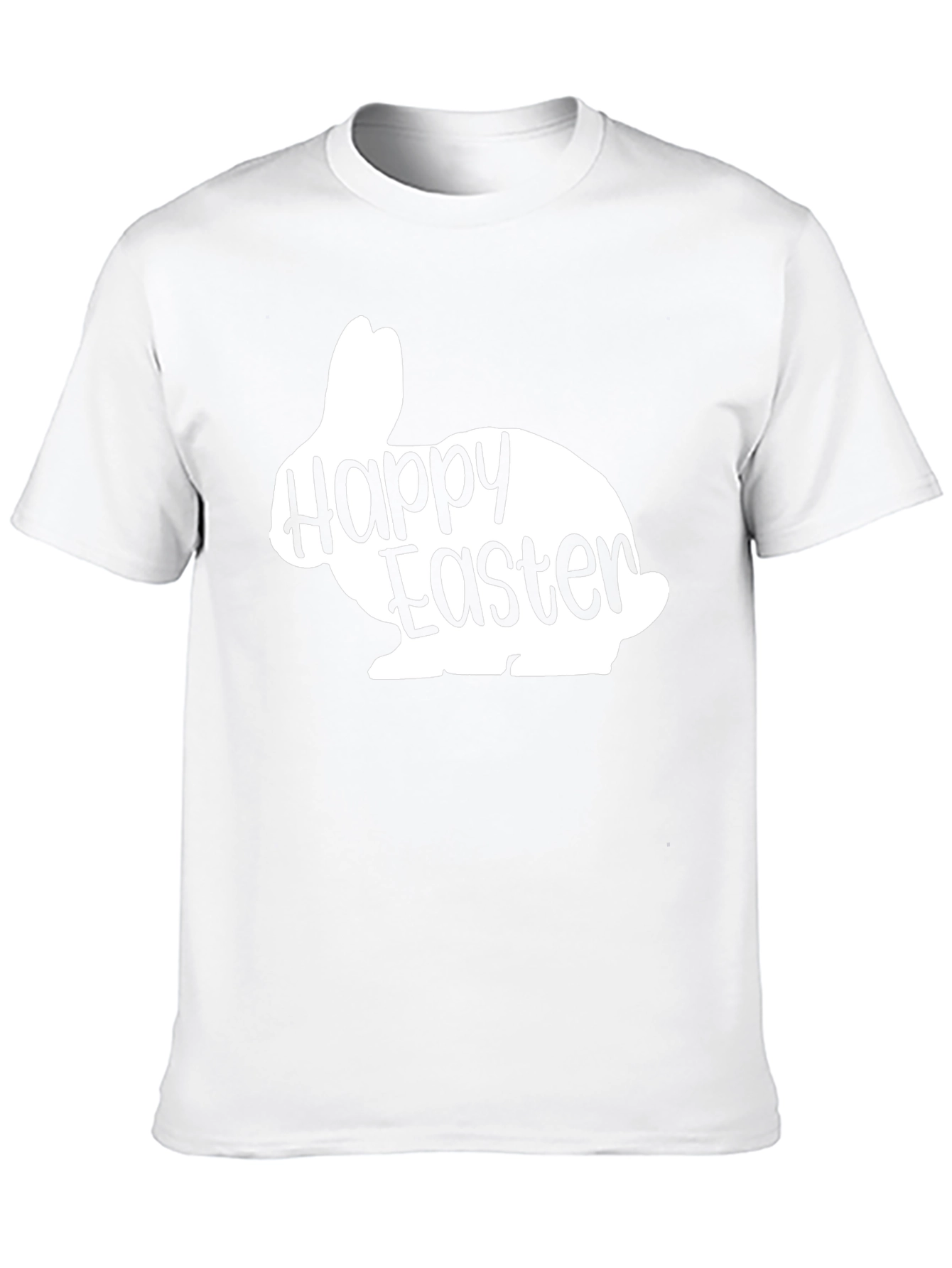 Happy Easter Bunny Silhouette Black T-Shirt