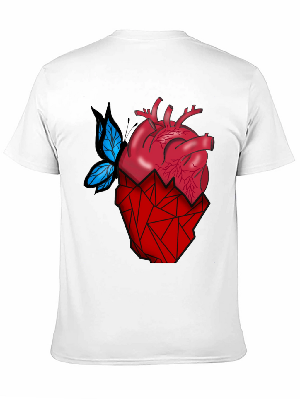 Anatomical Heart & Butterfly T-Shirt - Modern Graphic Tee