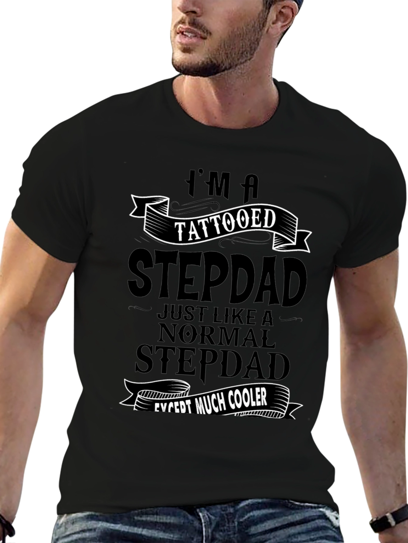 Tattooed Stepdad T-Shirt - Cool Dad Gift
