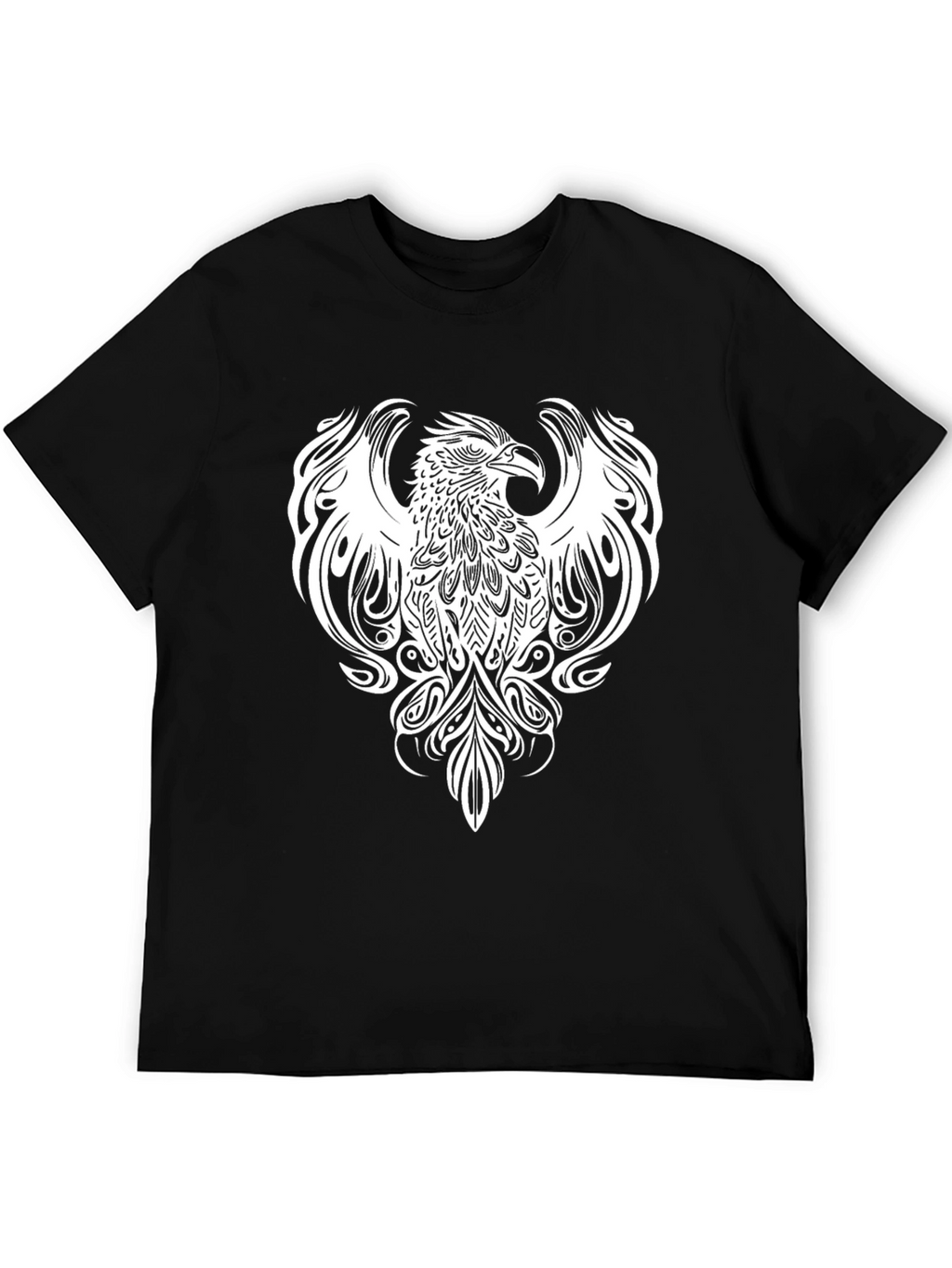 Phoenix Graphic Tee - Stylish Black Cotton Blend Shirt