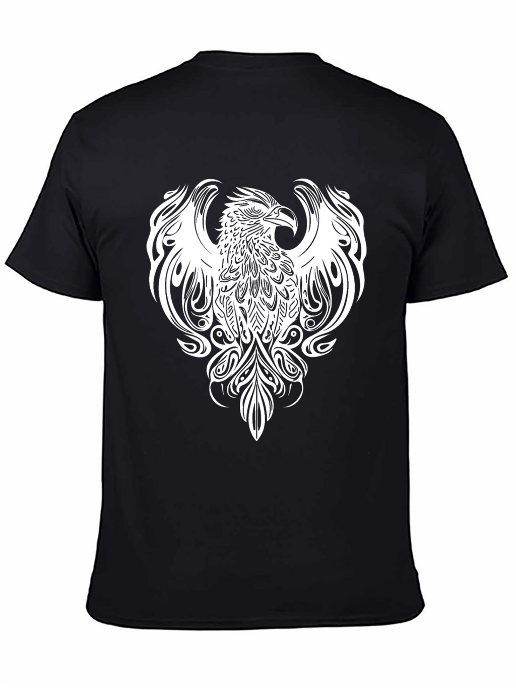 Phoenix Graphic Tee - Stylish Black Cotton Blend Shirt