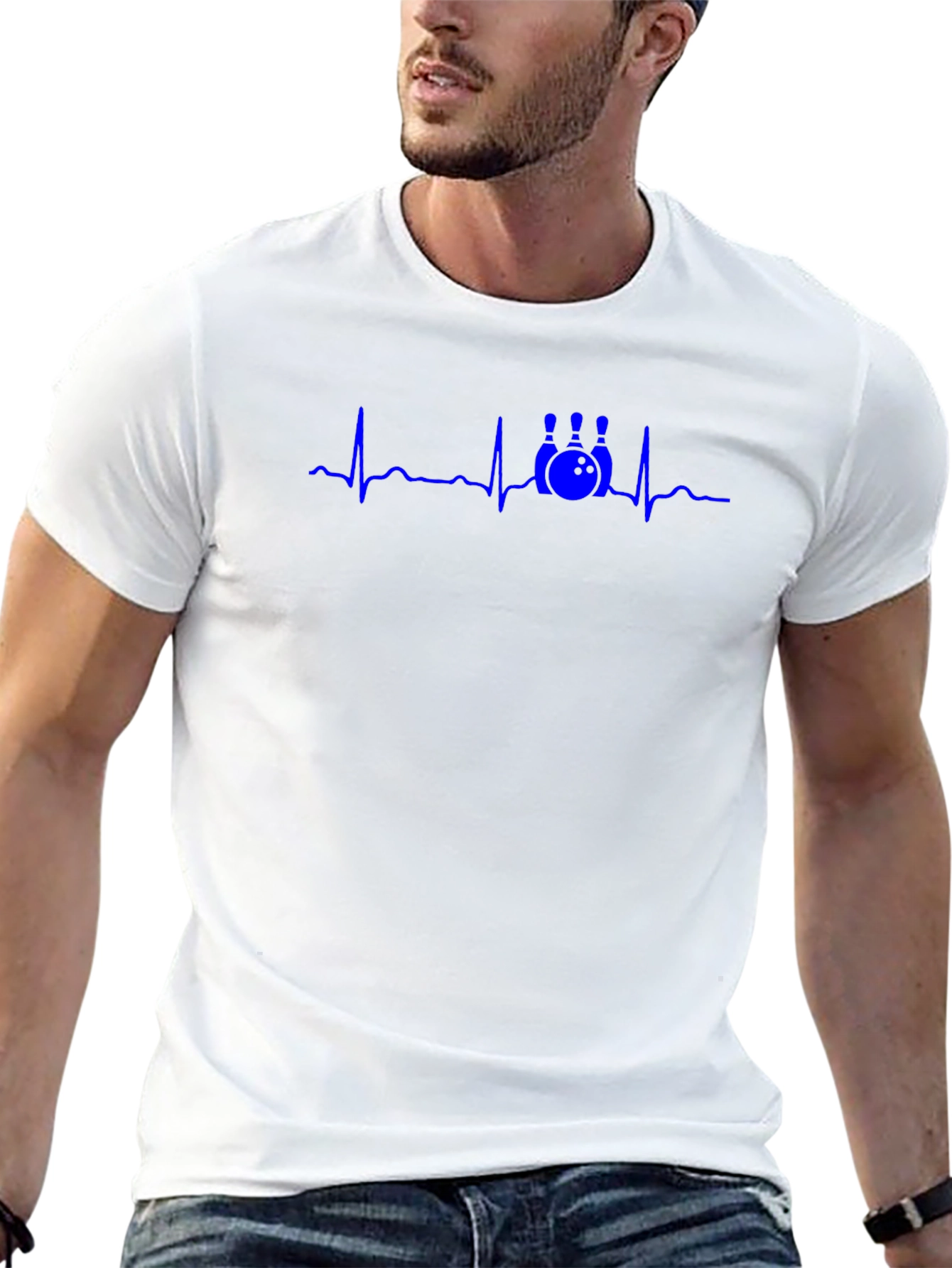 Bowling Heartbeat T-Shirt - Black
