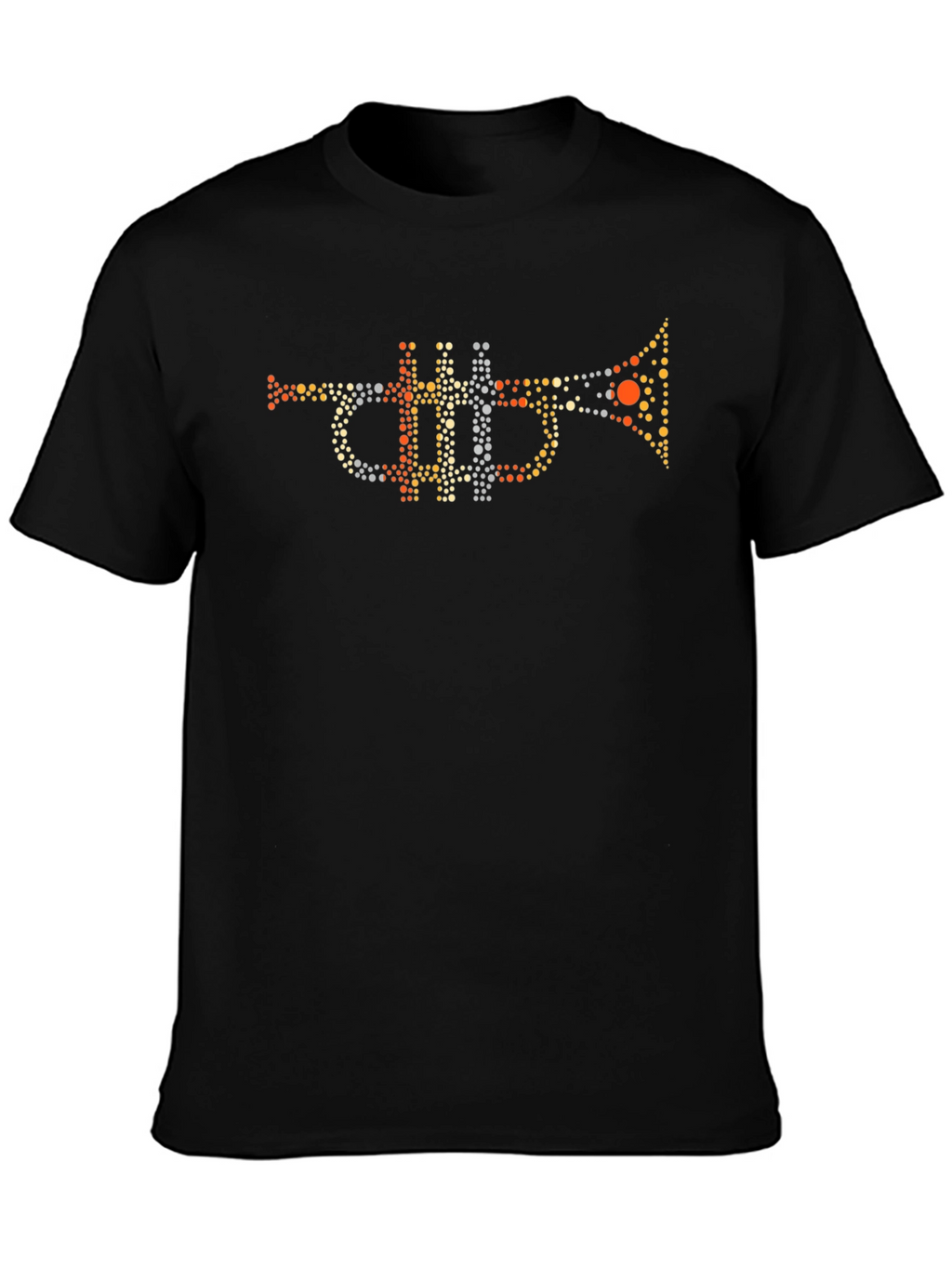 Trumpet Dot Art Graphic Tee - Music Lovers T-Shirt