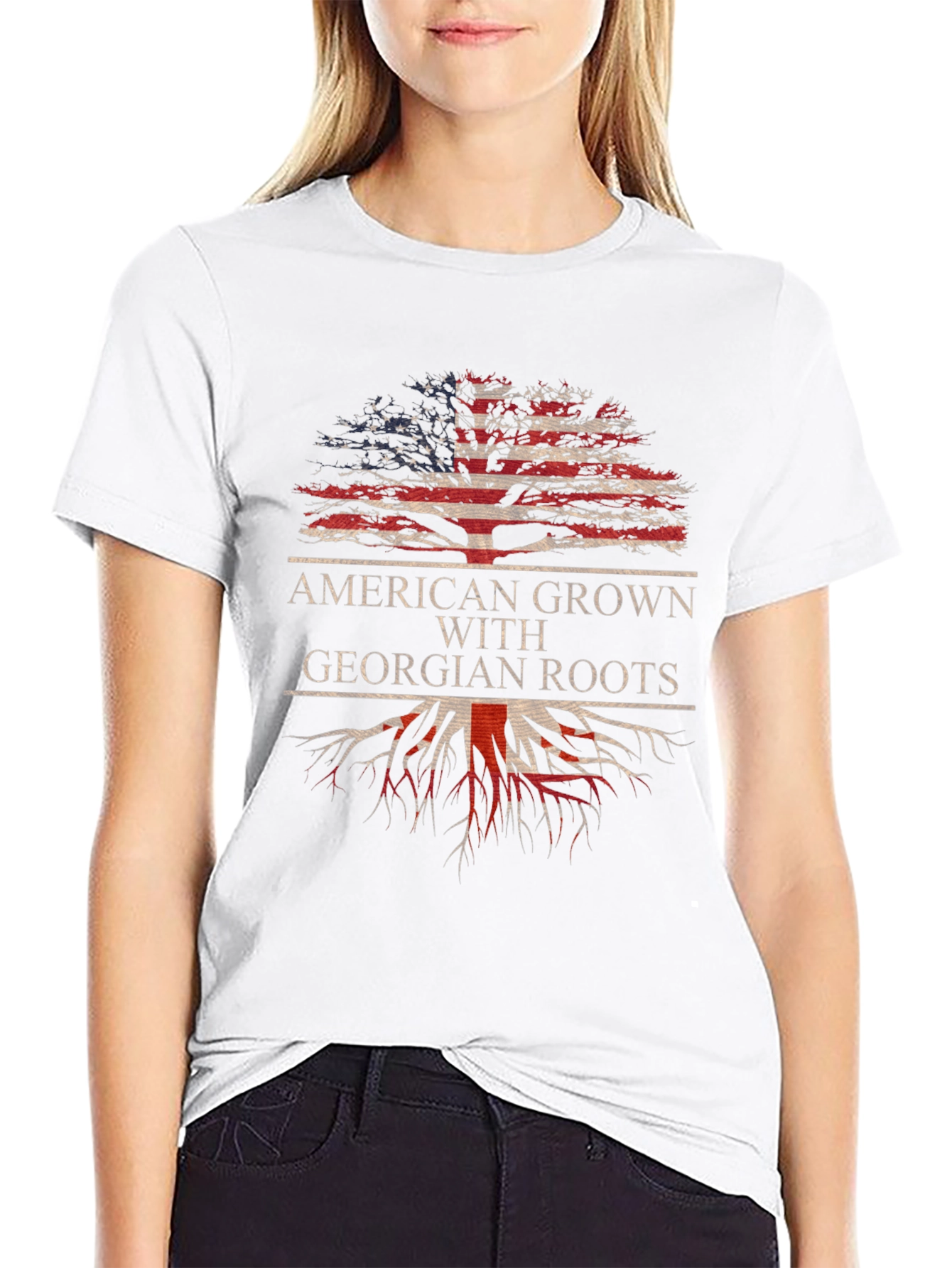 American Grown with Georgian Roots T-Shirt