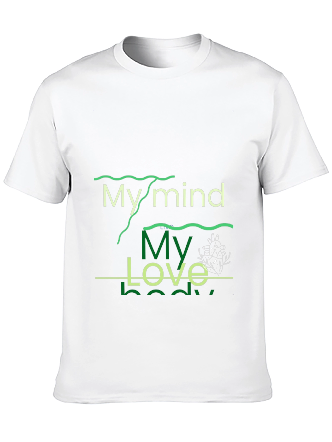 Mind Love Body Graphic Tee - Black