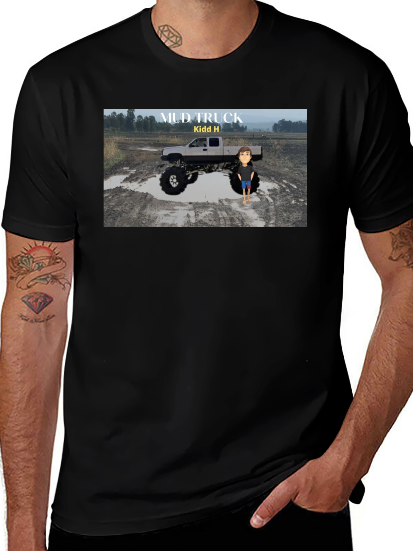 Mud Truck Graphic T-Shirt - Cool Design