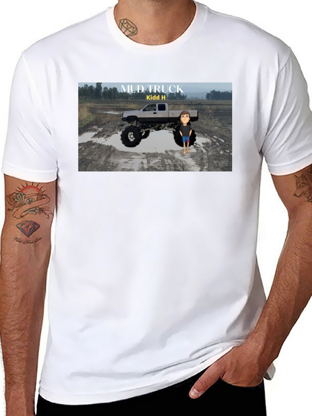 Mud Truck Graphic T-Shirt - Cool Design