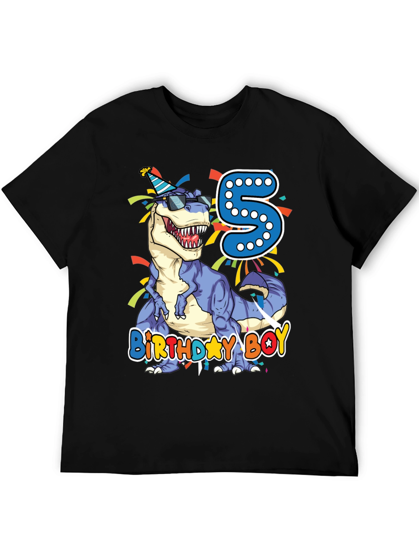 Birthday Boy Dinosaur T-Shirt - Age 5