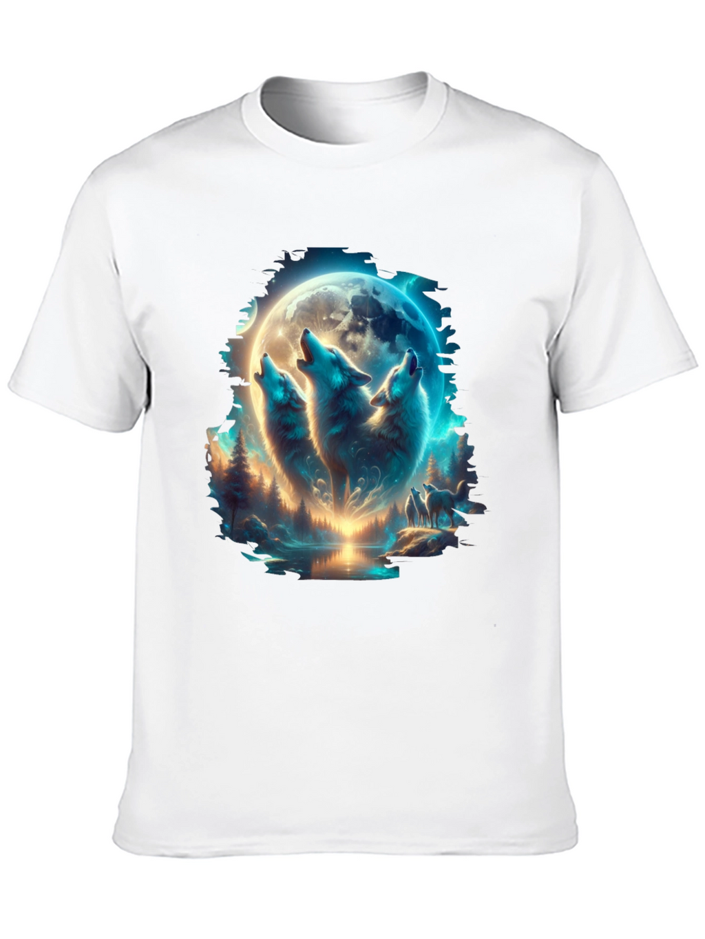 Wolf Pack Moon T-Shirt - Black