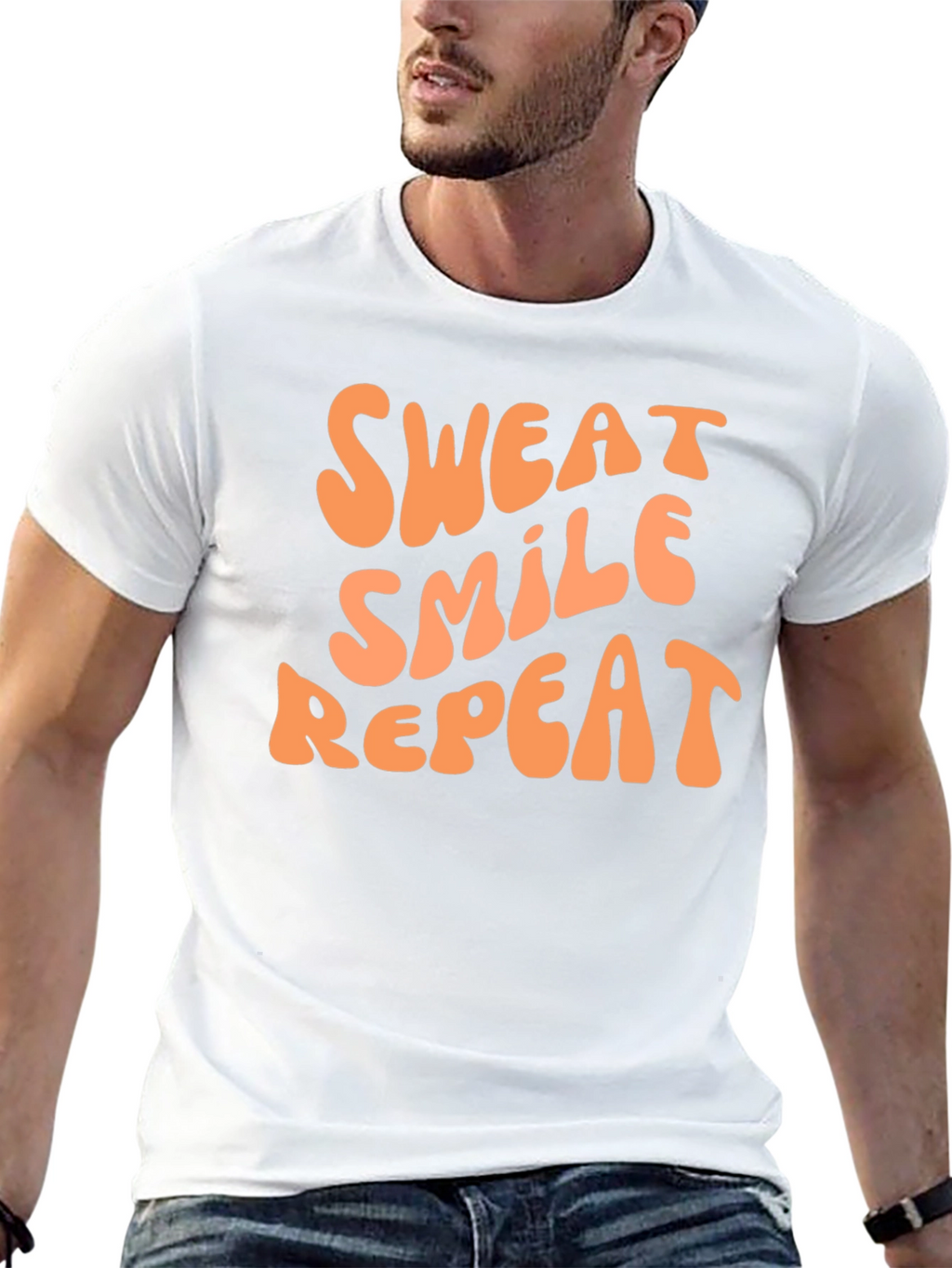 Sweat Smile Repeat Graphic Tee