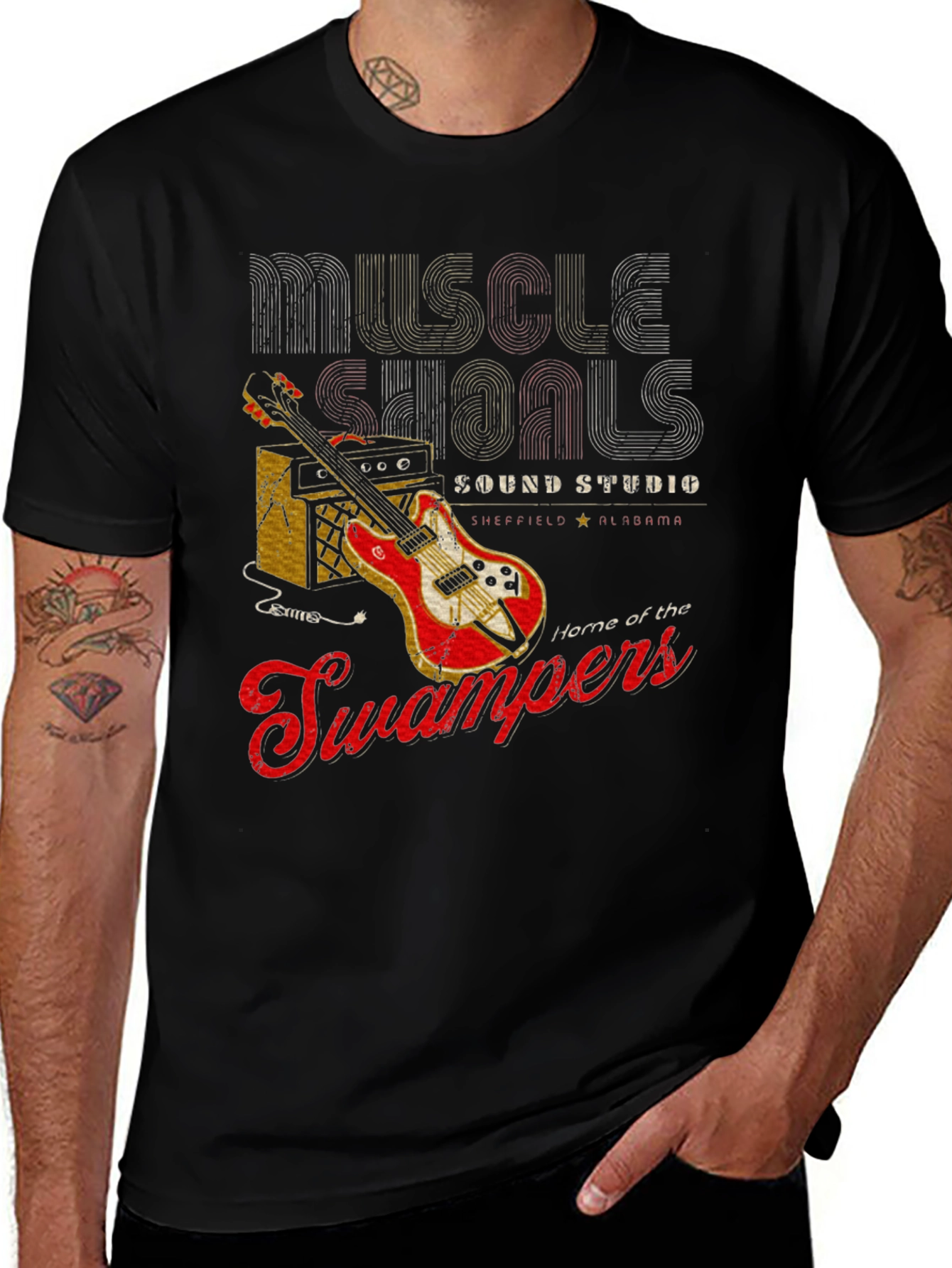 Muscle Shoals Sound Studio Guitar Graphic T-Shirt