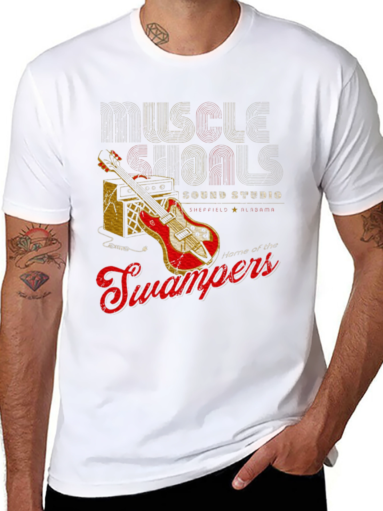 Muscle Shoals Sound Studio Guitar Graphic T-Shirt