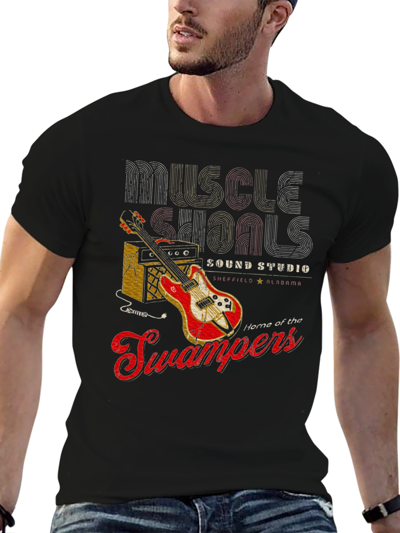 Muscle Shoals Sound Studio Guitar Graphic T-Shirt
