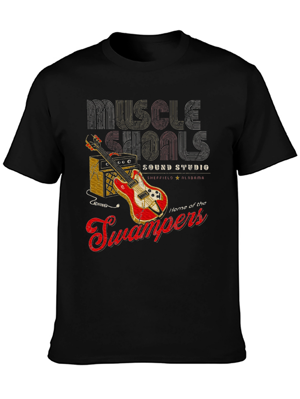 Muscle Shoals Sound Studio Guitar Graphic T-Shirt