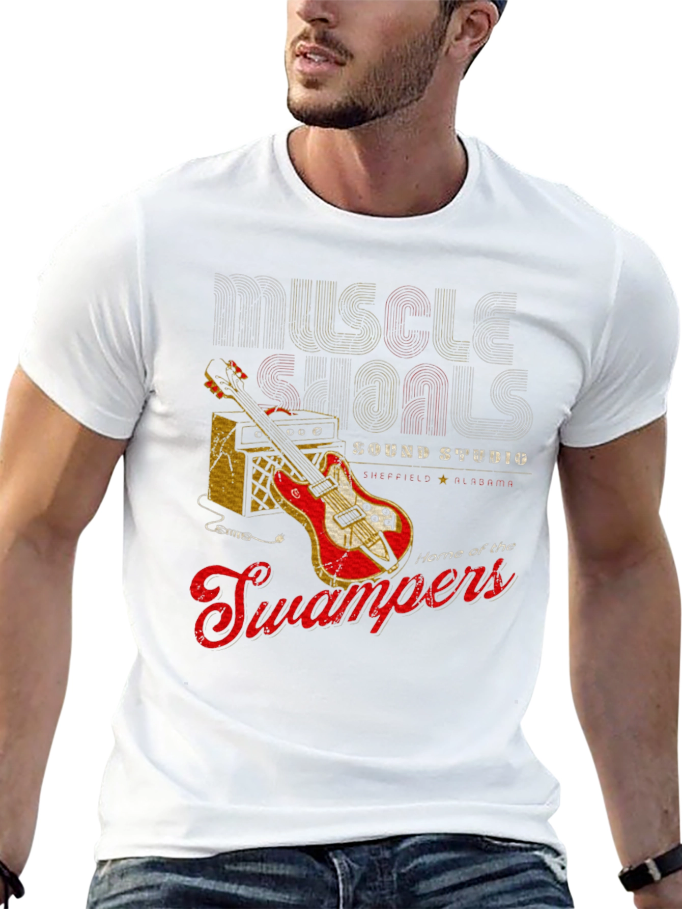 Muscle Shoals Sound Studio Guitar Graphic T-Shirt