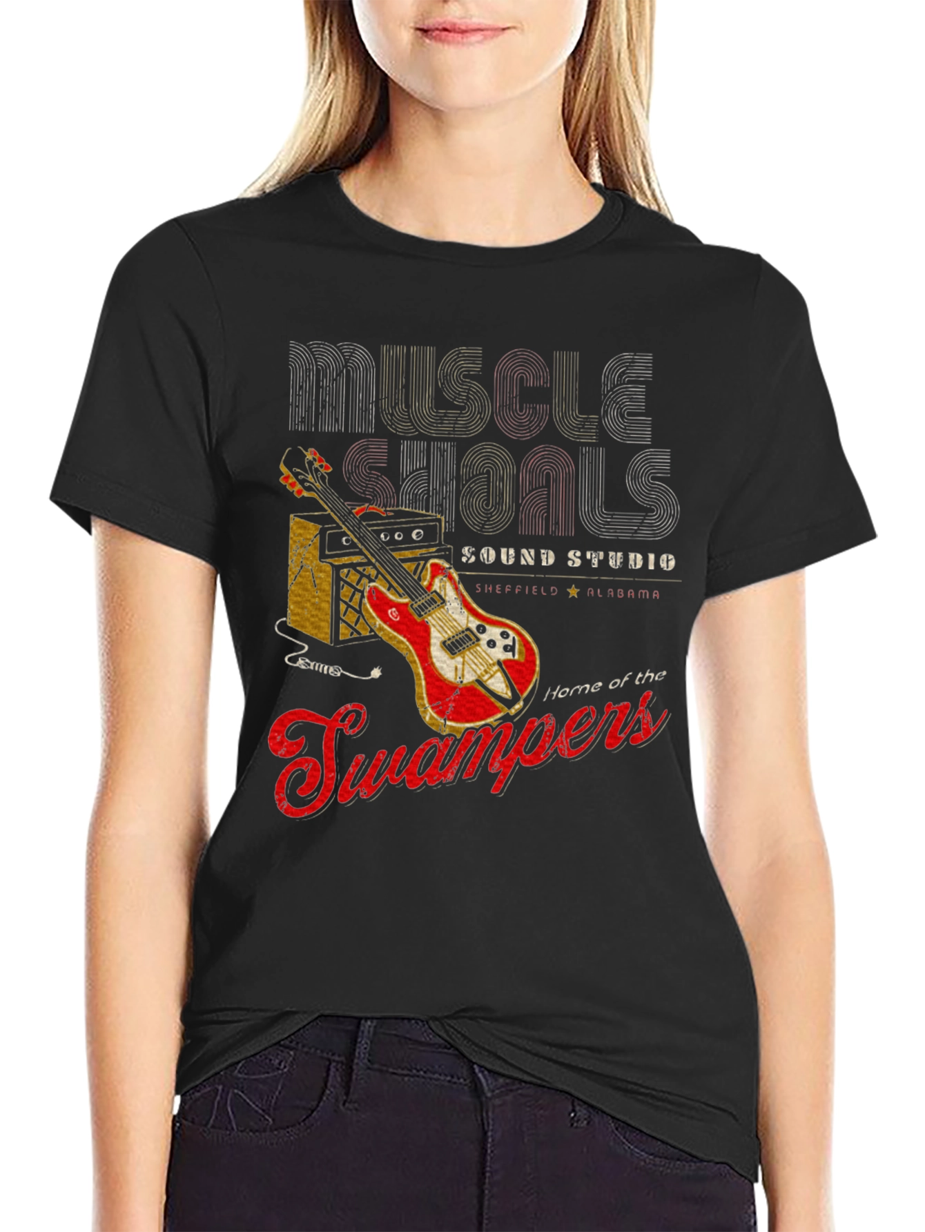 Muscle Shoals Sound Studio Guitar Graphic T-Shirt