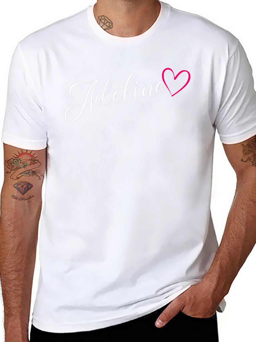 Adeline Heart Graphic Black T-Shirt