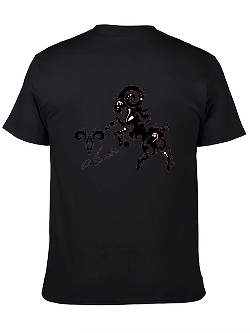 Aries Zodiac Black Graphic Tee