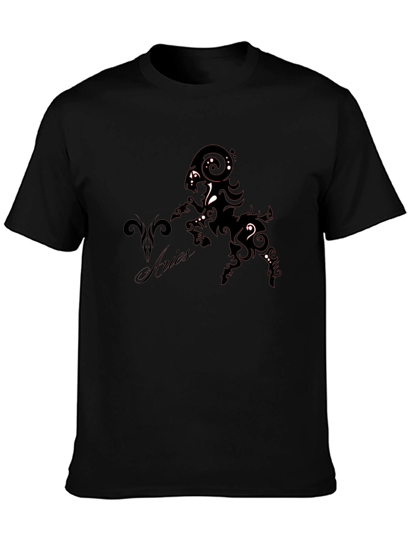 Aries Zodiac Black Graphic Tee