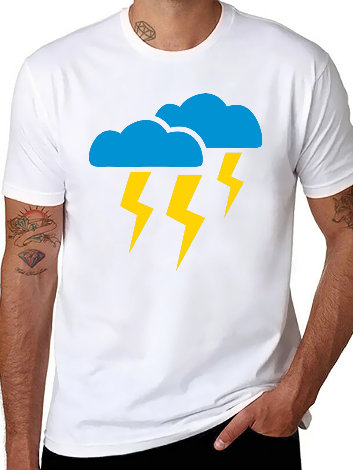 Stormy Weather Graphic Tee - Black Cotton T-Shirt