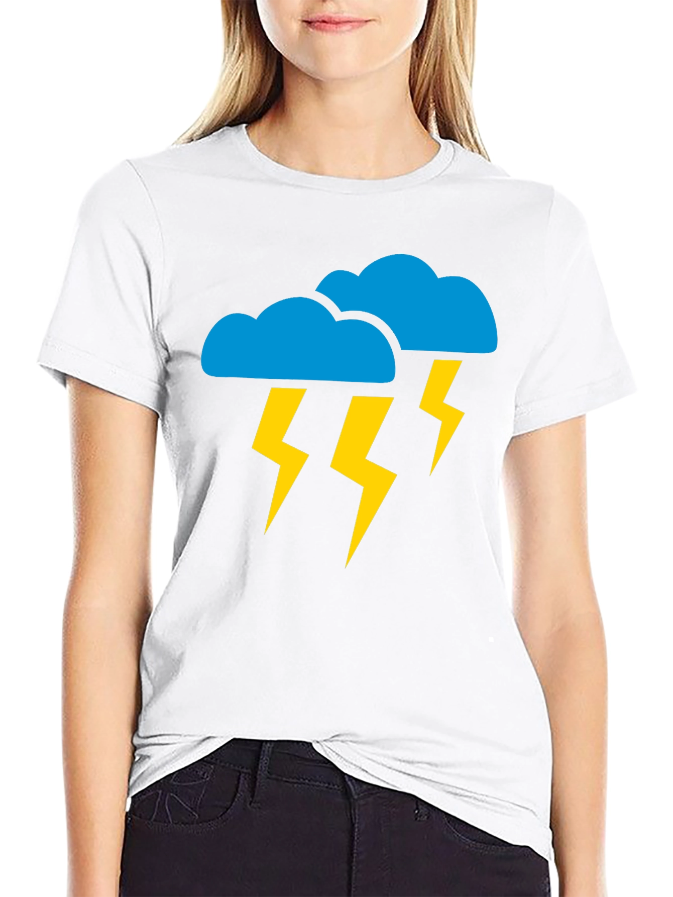 Stormy Weather Graphic Tee - Black Cotton T-Shirt
