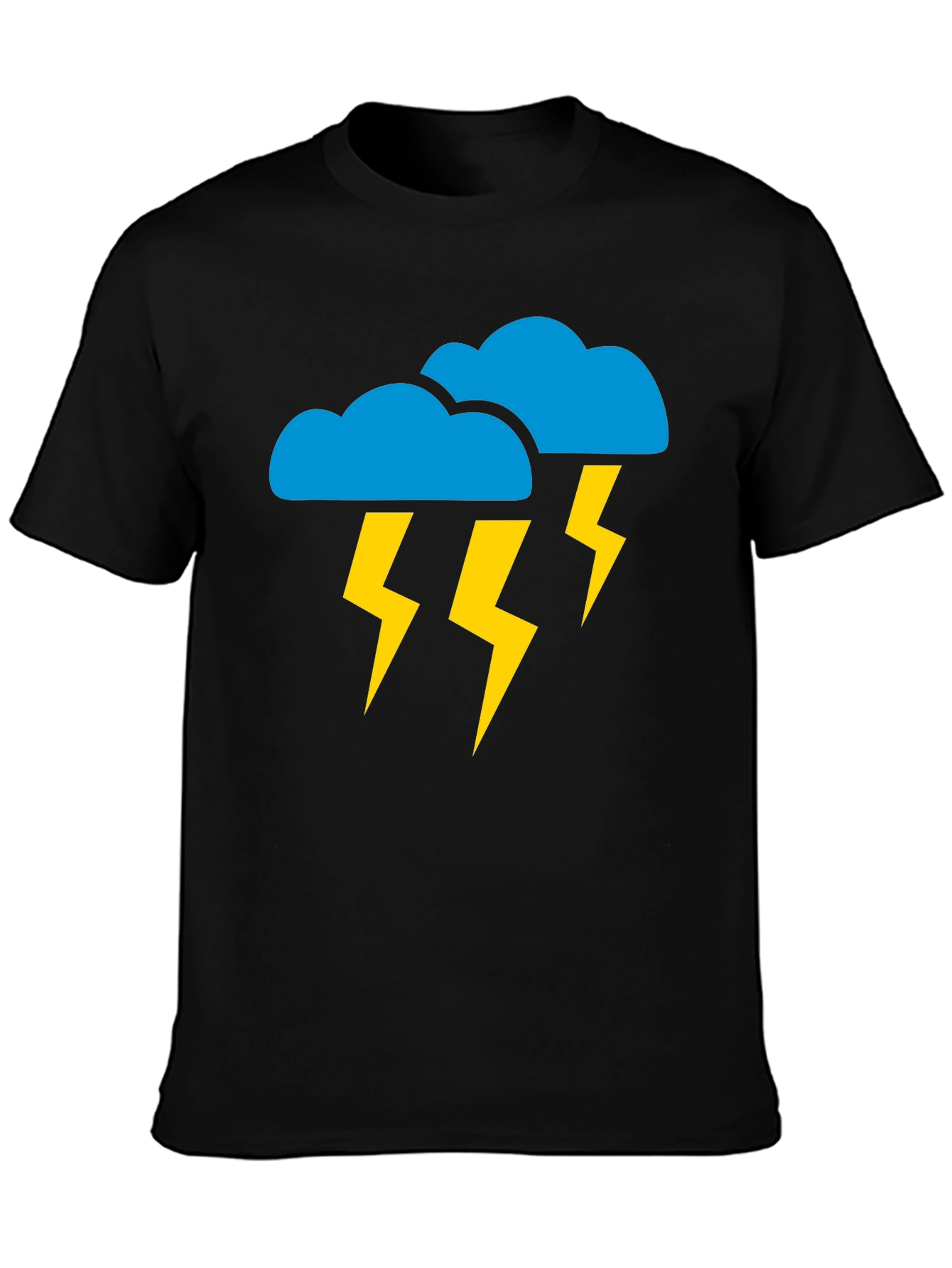 Stormy Weather Graphic Tee - Black Cotton T-Shirt