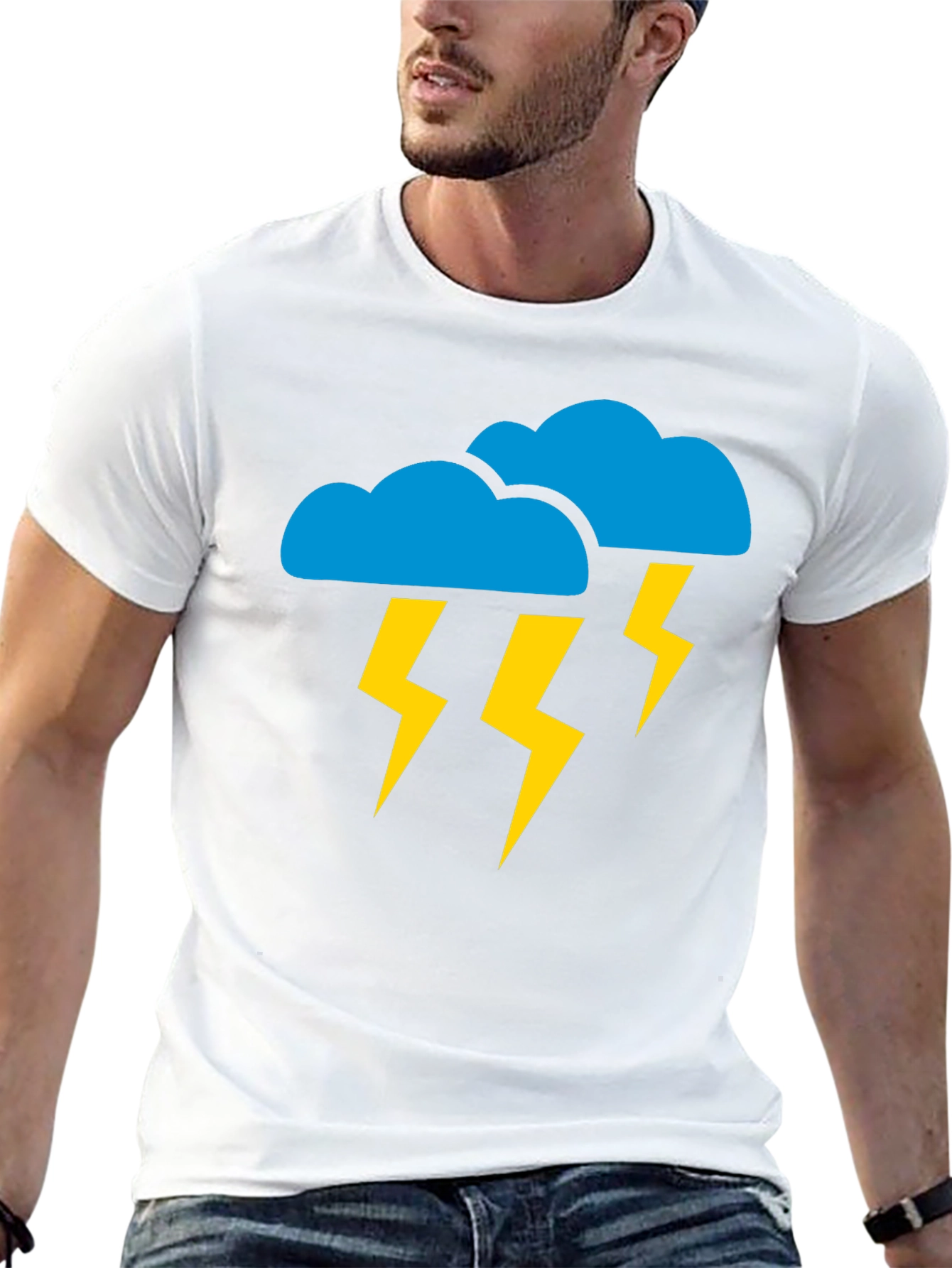 Stormy Weather Graphic Tee - Black Cotton T-Shirt