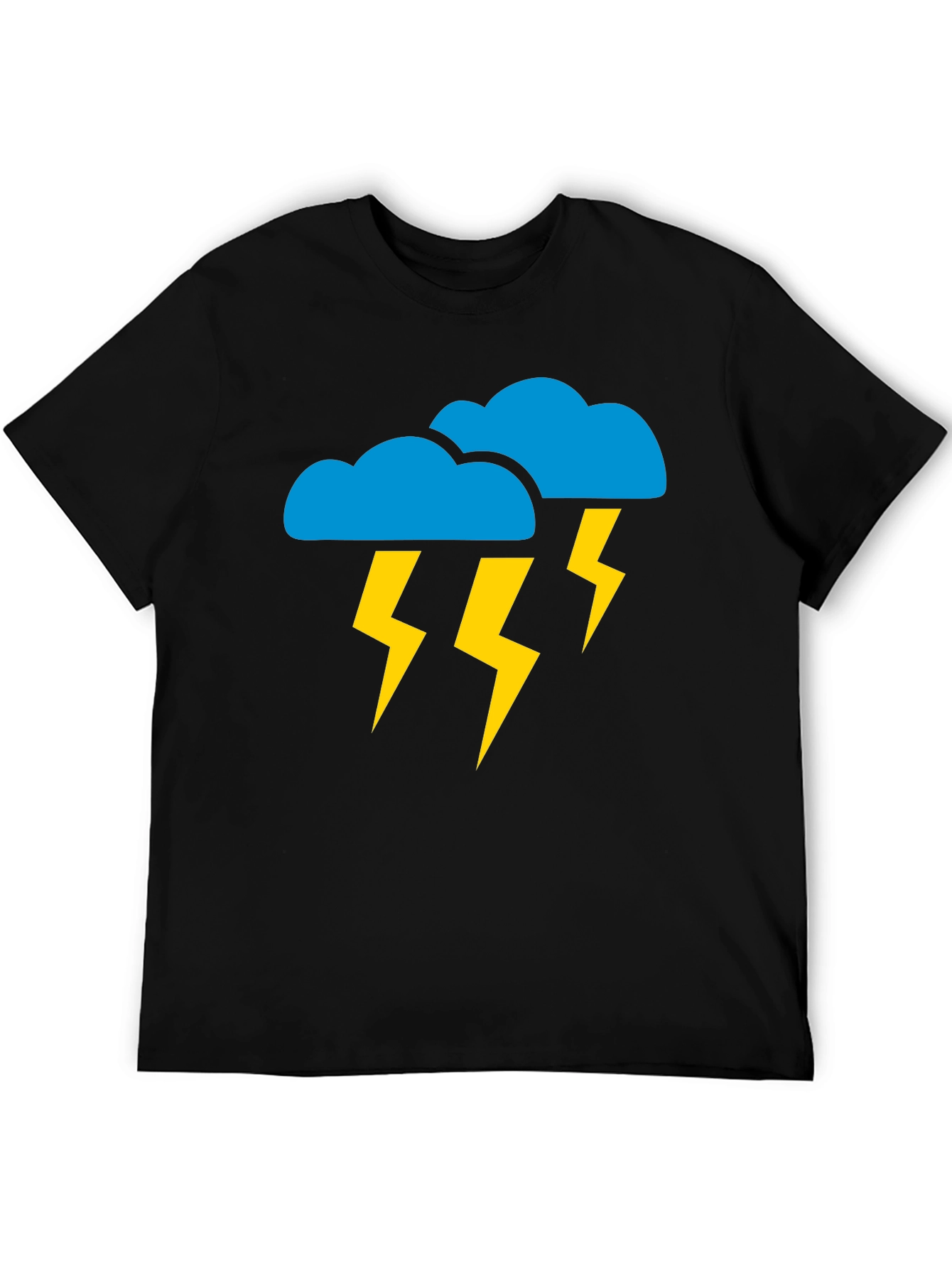 Stormy Weather Graphic Tee - Black Cotton T-Shirt