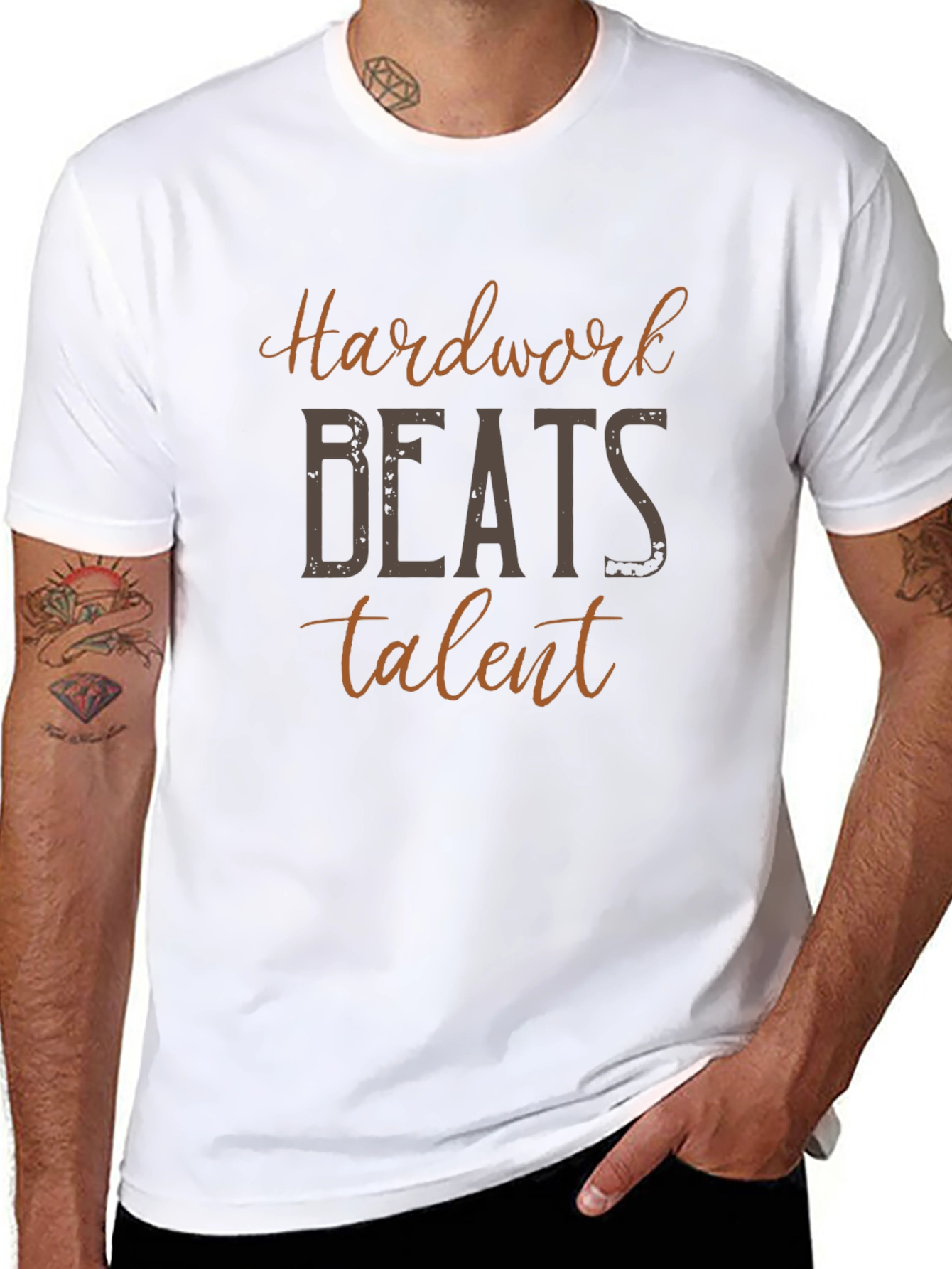 Hardwork Beats Talent Graphic T-Shirt