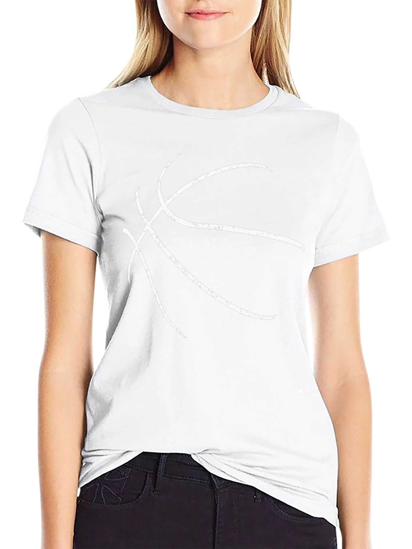 Basketball Graphic Tee - Black Cotton T-Shirt