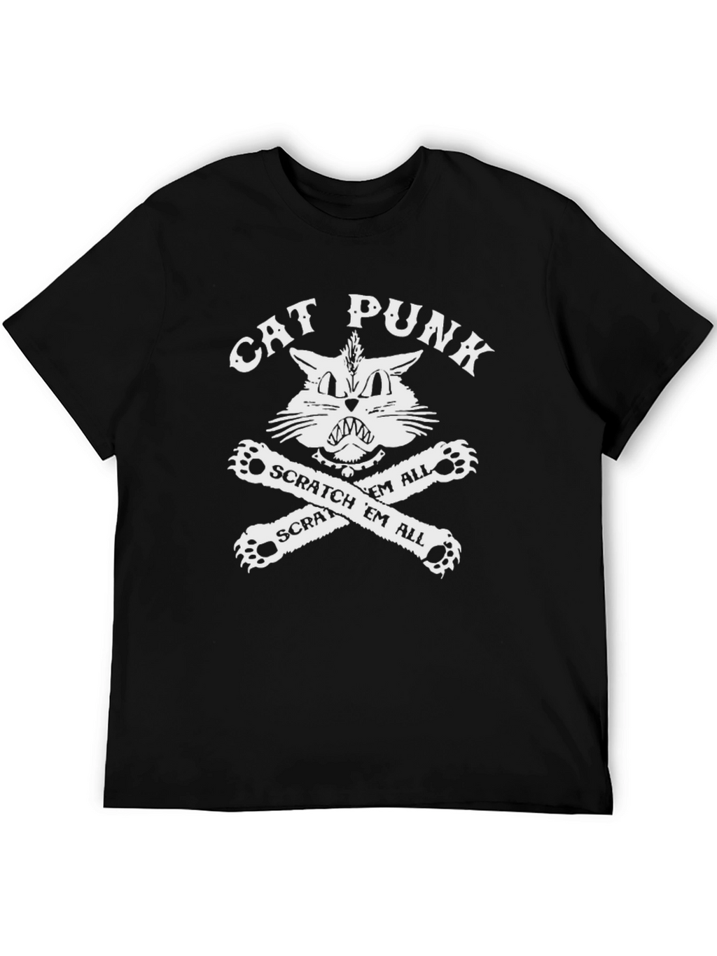 Cat Punk T-Shirt - Scratch Em All!