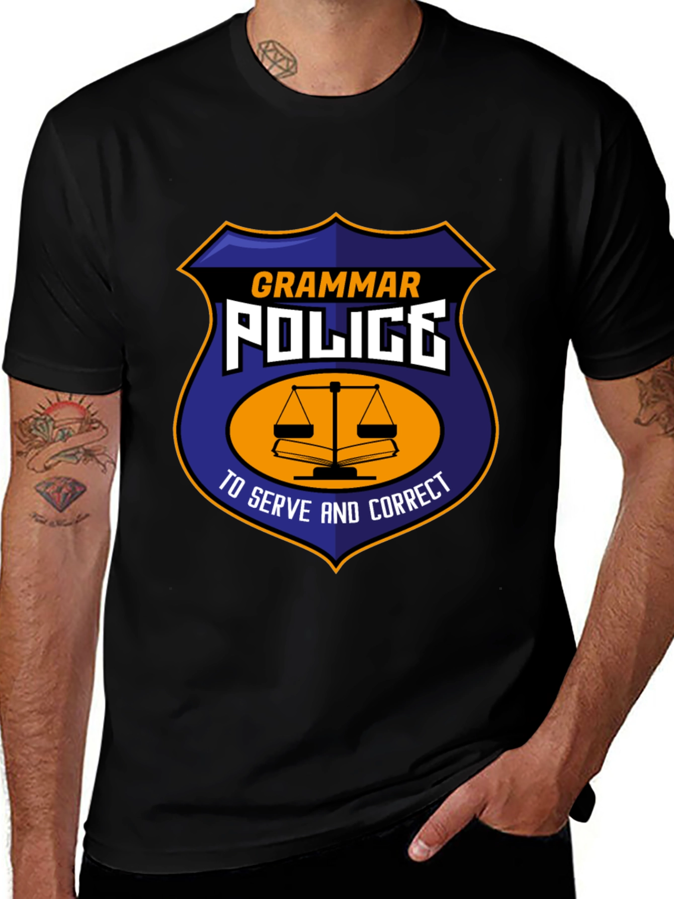 Grammar Police T-Shirt - Serve and Correct Tee