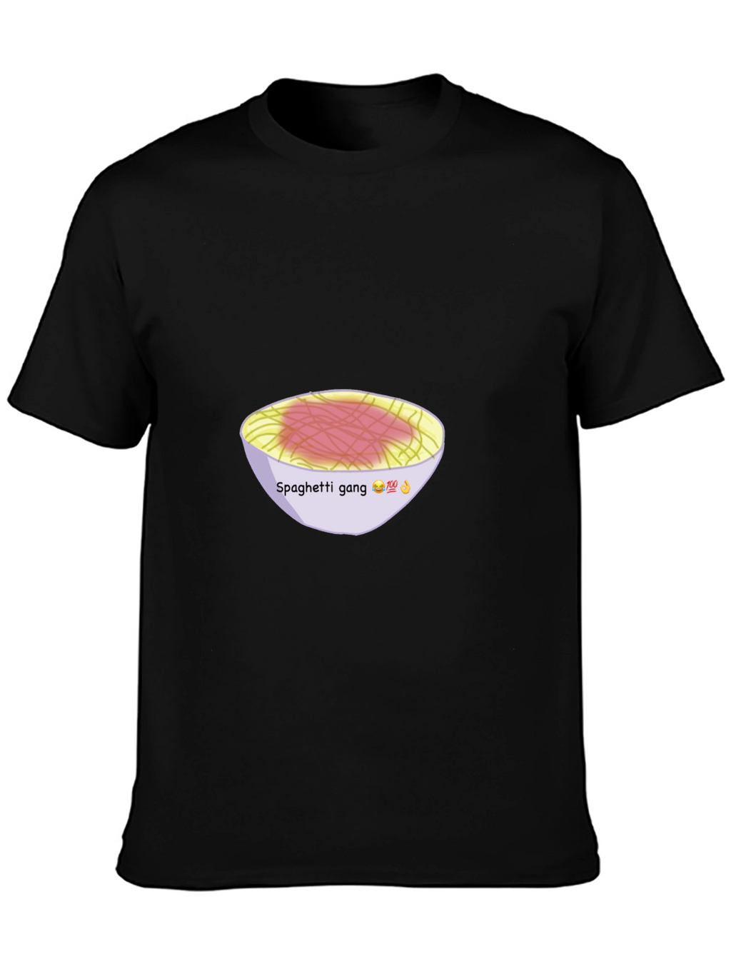 Spaghetti Gang Graphic Tee - Unisex Black T-Shirt