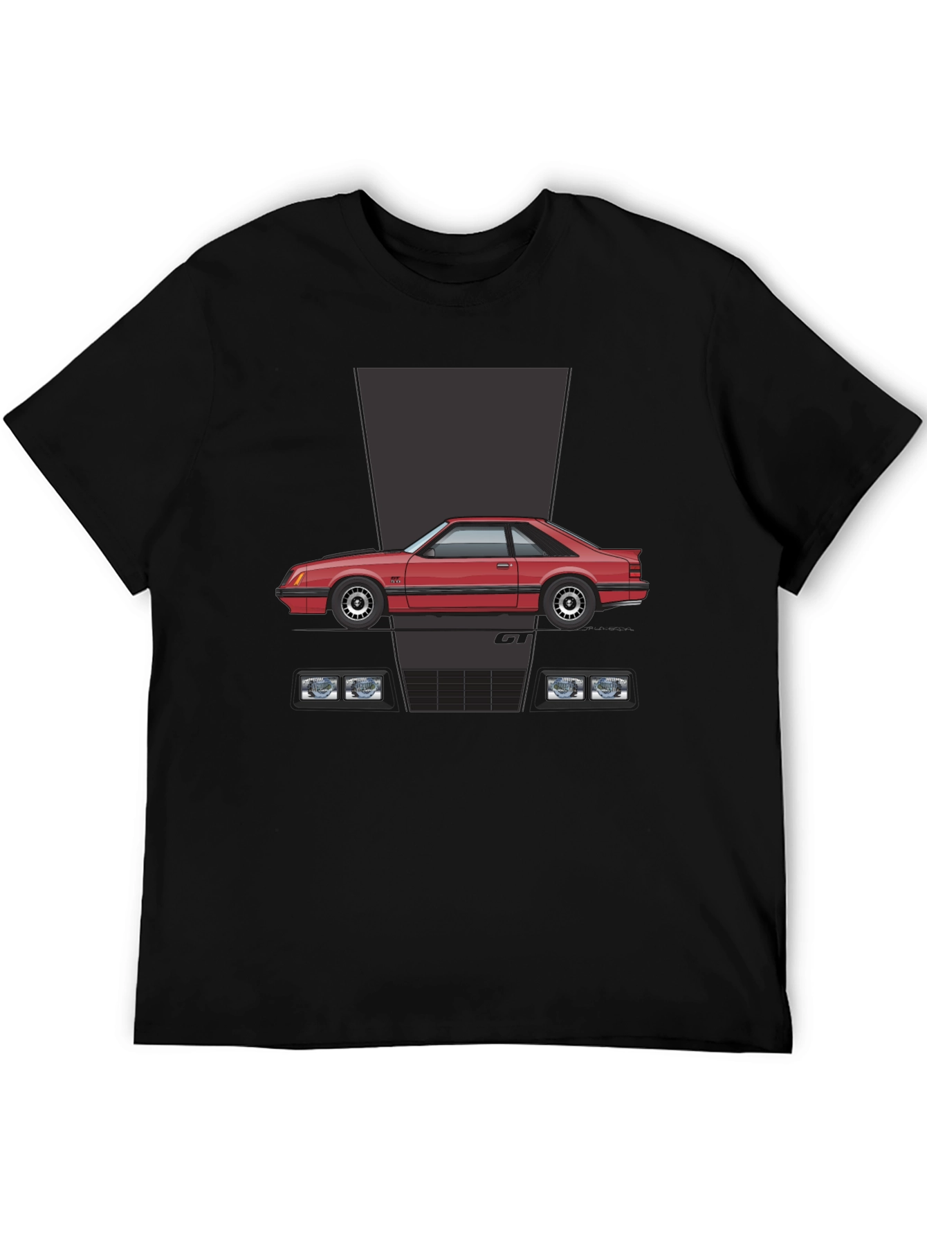 Retro Car Graphic T-Shirt - Black