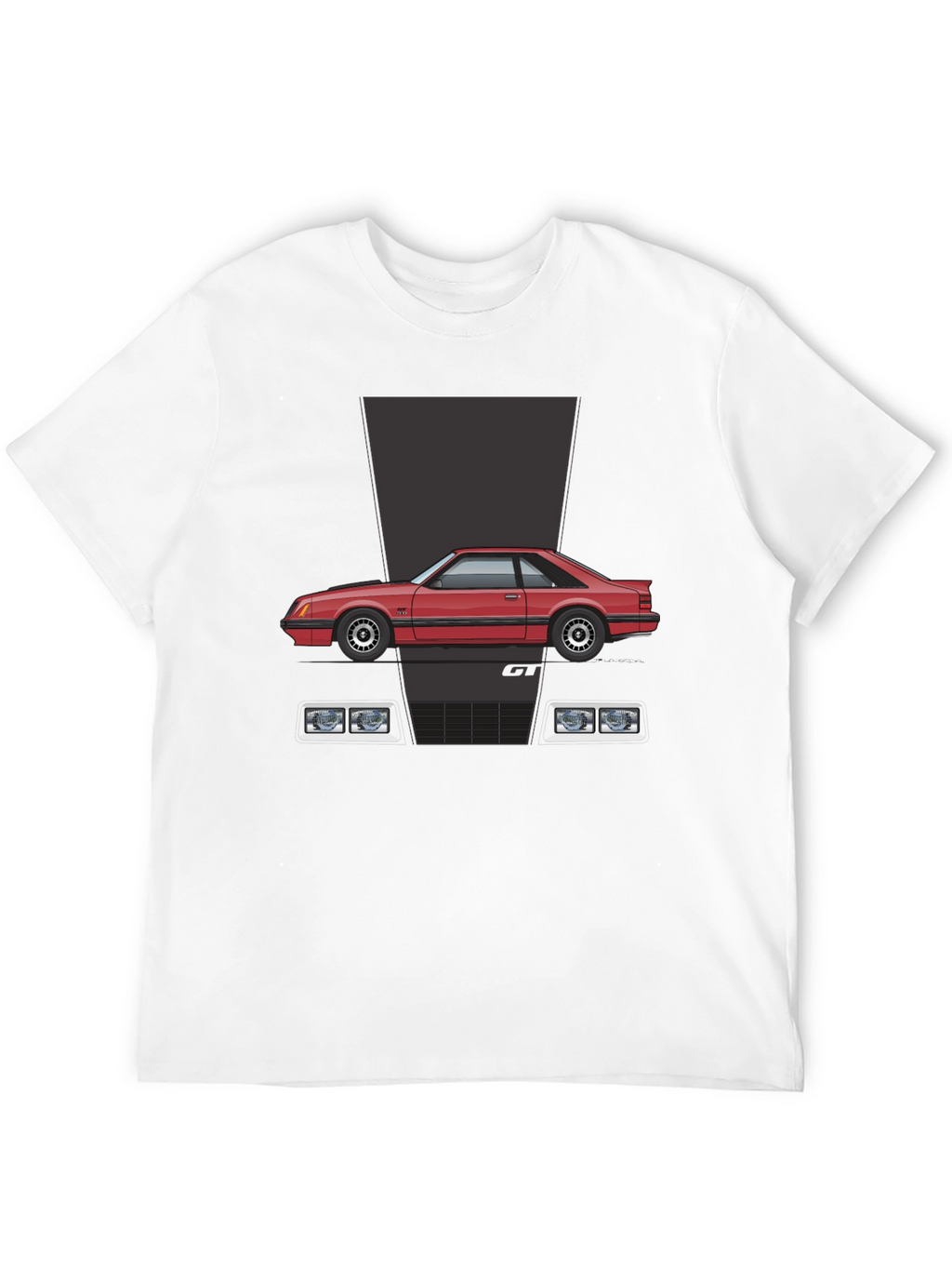 Retro Car Graphic T-Shirt - Black