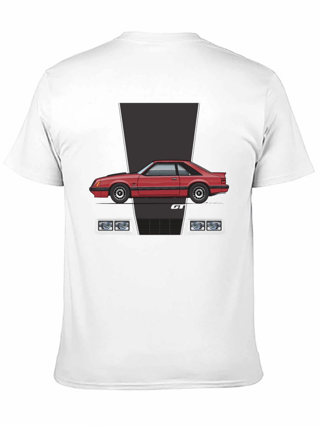 Retro Car Graphic T-Shirt - Black